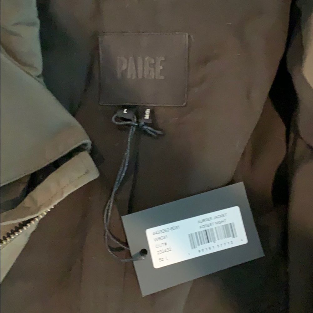 PAIGE Aubree Cropped ZIP-Front Green Jacket L NWT - Picture 11 of 11